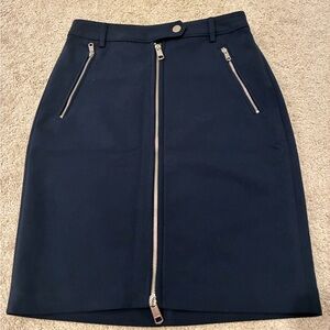 Tommy Hilfiger Navy Skirt with Zipper Detail